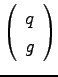 $\left(\begin{array}{c}
q \\
g \\
\end{array}\right)$