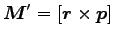 $ {\boldsymbol M}^\prime=[{\boldsymbol r}\times {\boldsymbol p}]$