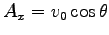 $ A_x=v_0 \cos \theta$