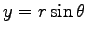 $ y=r \sin \theta$