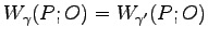 $ W_\gamma(P; O)=W_{\gamma^\prime}(P; O)$